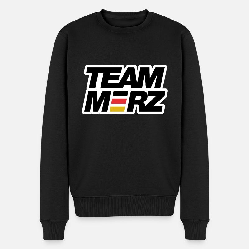 Team Merz - Kanzler - Männer Premium Bio Pullover - Schwarz