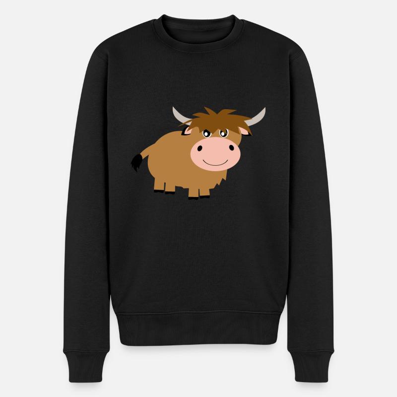 Vache bovine des Highlands - Pull Premium bio Homme - noir