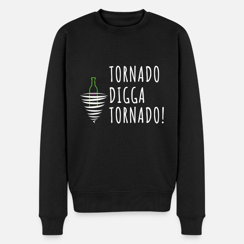 Tornado Digga Tornado - Männer Premium Bio Pullover - Schwarz
