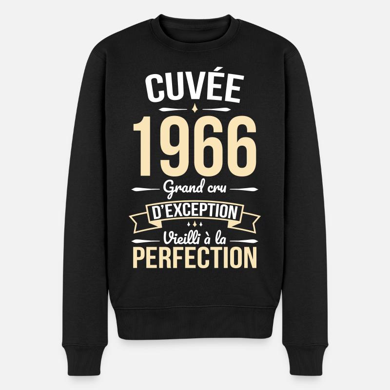 1966 – Perfekt gereift - Männer Premium Bio Pullover - Schwarz