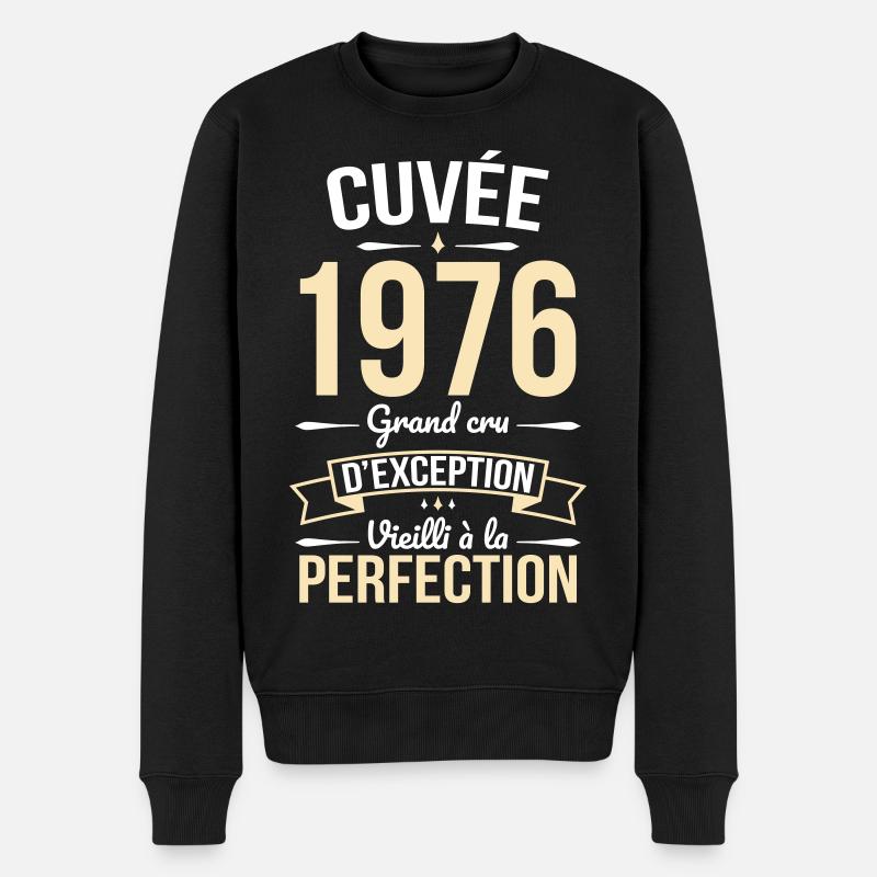 1976 – Perfekt gereift - Männer Premium Bio Pullover - Schwarz