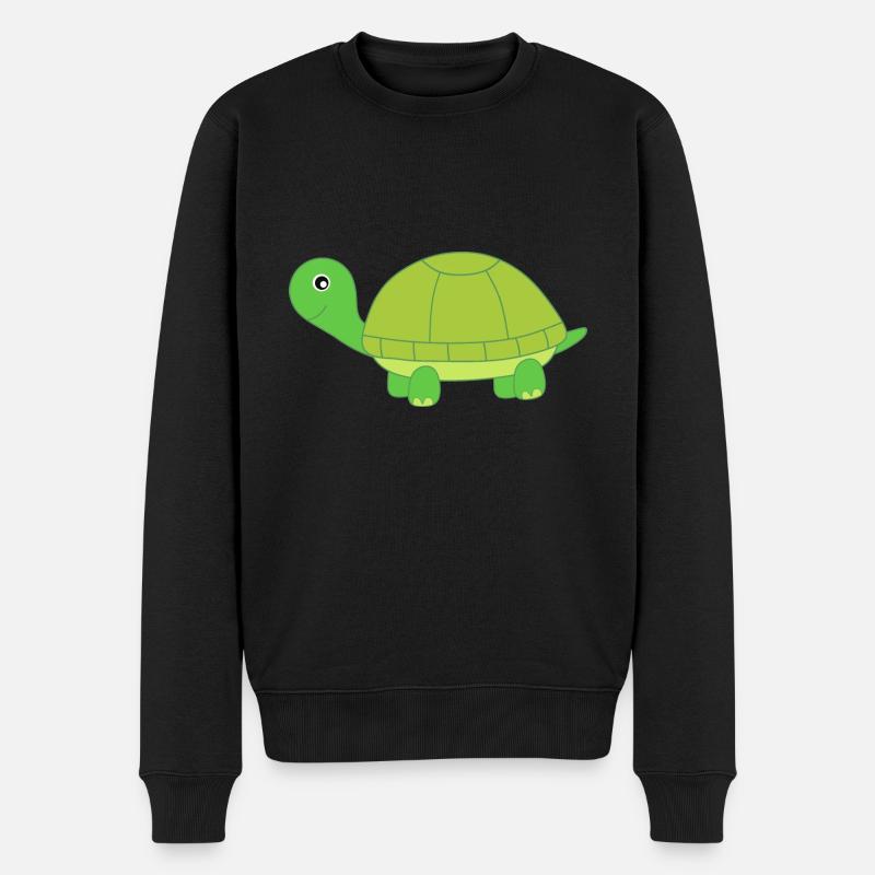 Schildkröte Schildkröten Turtles Tortue - Männer Premium Bio Pullover - Schwarz