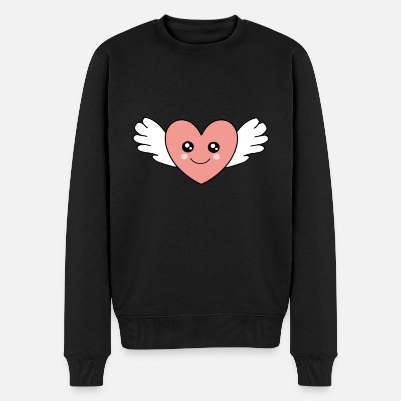 Saint-Valentin, Saint-Valentin, Saint-Valentin - Pull Premium bio Homme - noir
