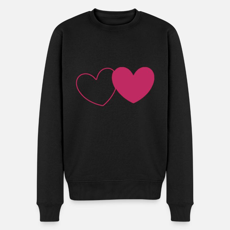 Saint-Valentin, Saint-Valentin, Saint-Valentin - Pull Premium bio Homme - noir