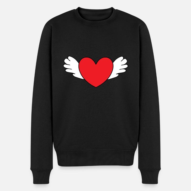 Saint-Valentin cœur rouge, st.valentin - Pull Premium bio Homme - noir