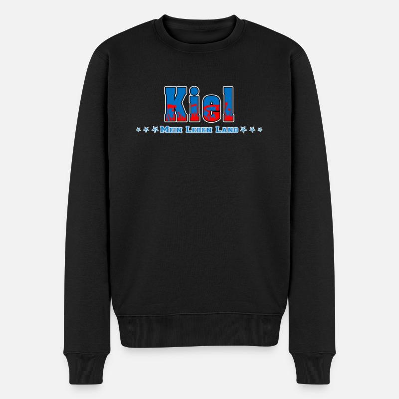 Kiel Fussball Fans Mein Leben Lang - Männer Premium Bio Pullover - Schwarz
