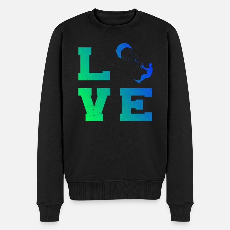 Kitesurf Femmes Kite Kitesurf Hommes - Pull Premium bio Homme - noir