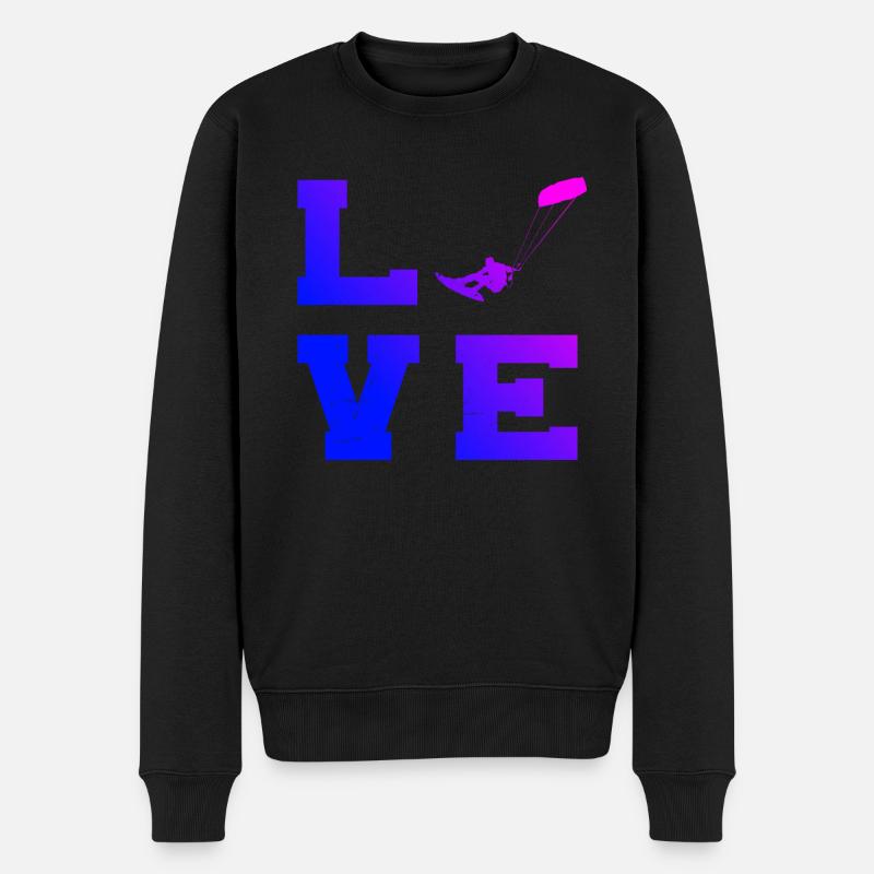 Femmes Hommes Kite Kite Kitesurf Kitesurf - Pull Premium bio Homme - noir