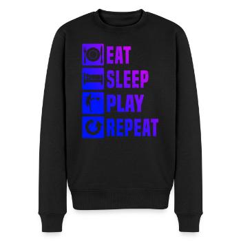Tennis spielen Tennisspieler Damen Tennisspielen - Männer Premium Bio Pullover - Schwarz - Vorne - Nico (187cm)