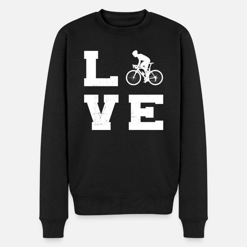 Herren Rennradfahren Rennradfahrer Rennrad - Männer Premium Bio Pullover - Schwarz
