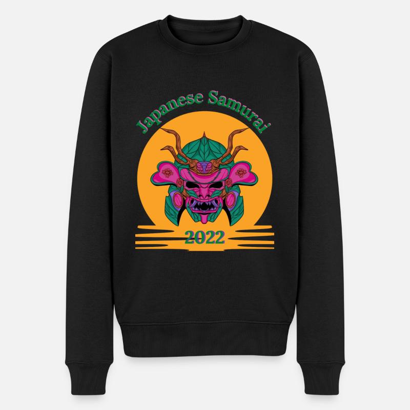 Japanese Samurai_2022 - Männer Premium Bio Pullover - Schwarz