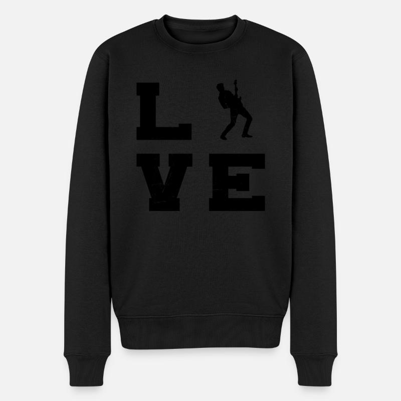 guitariste guitare électronique - Pull Premium bio Homme - noir
