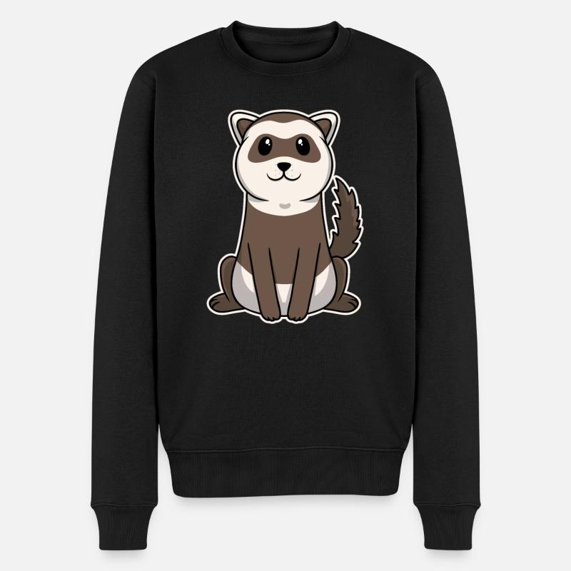 Furet mignon bébé animal - Pull Premium bio Homme - noir