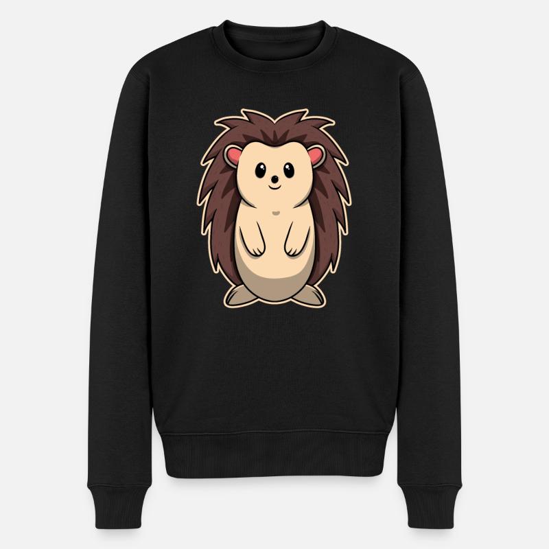 Doux animal bébé hérisson - Pull Premium bio Homme - noir