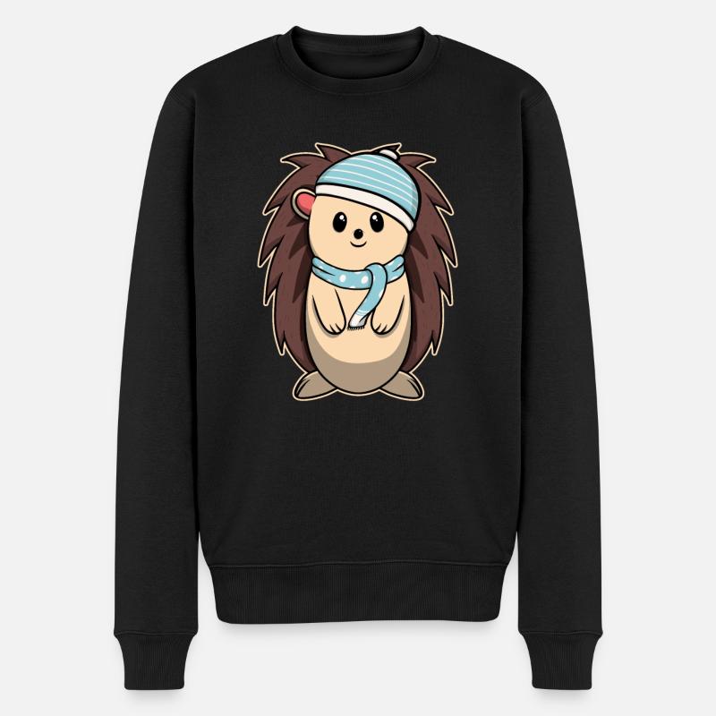 Hérisson bébé animal mignon - Pull Premium bio Homme - noir