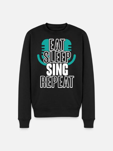 eat sleep music repeat - Men's Premium Organic Jumper - black