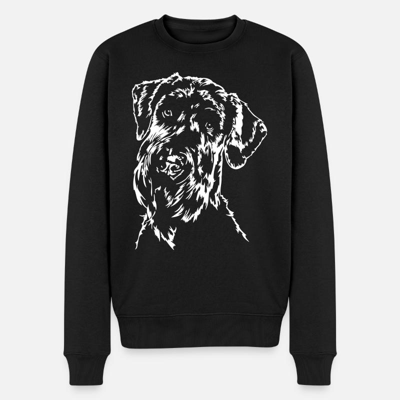 RIESENSCHNAUZER Portrait Wilsigns - Männer Premium Bio Pullover - Schwarz
