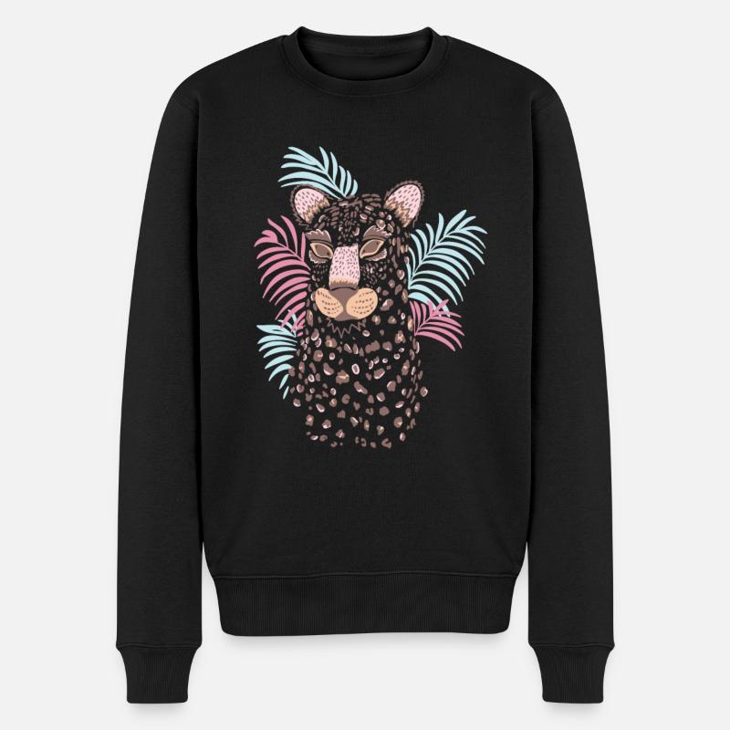 Chat couleur pastel des années 80 - Pull Premium bio Homme - noir