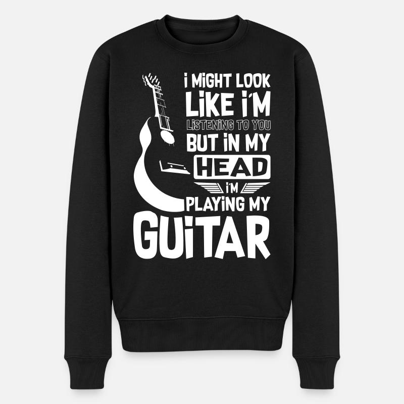 Drôle de guitariste - Pull Premium bio Homme - noir