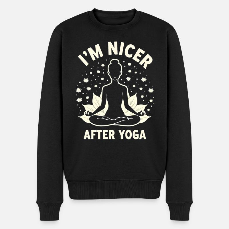 Yoga Amusant - Méditation & Chakra - Pull Premium bio Homme - noir