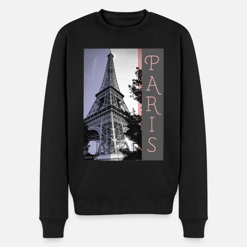 Paris Tour Eiffel - Paris - Pull Premium bio Homme - noir