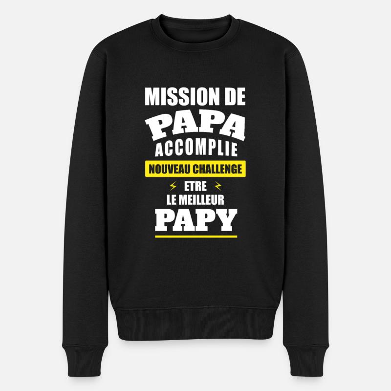 FUTUR PAPY - Pull Premium bio Homme - noir