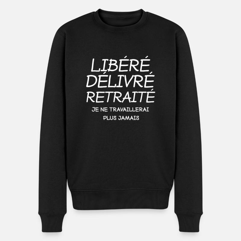 RETRAITÉ LIBÉRÉ DÉLIVRÉ - Pull Premium bio Homme - noir