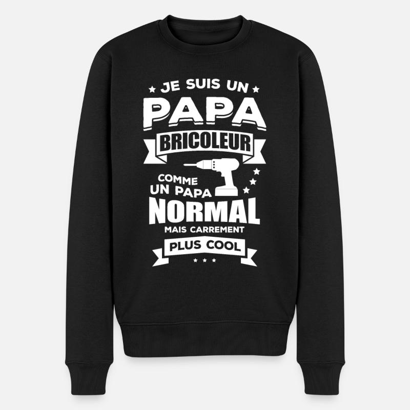 PAPA BRICOLEUR - Pull Premium bio Homme - noir
