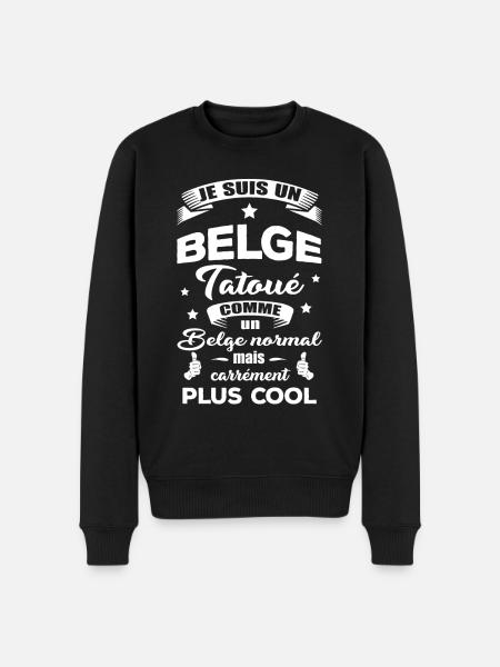 BELGE TATOUÉ - Pull Premium bio Homme - noir