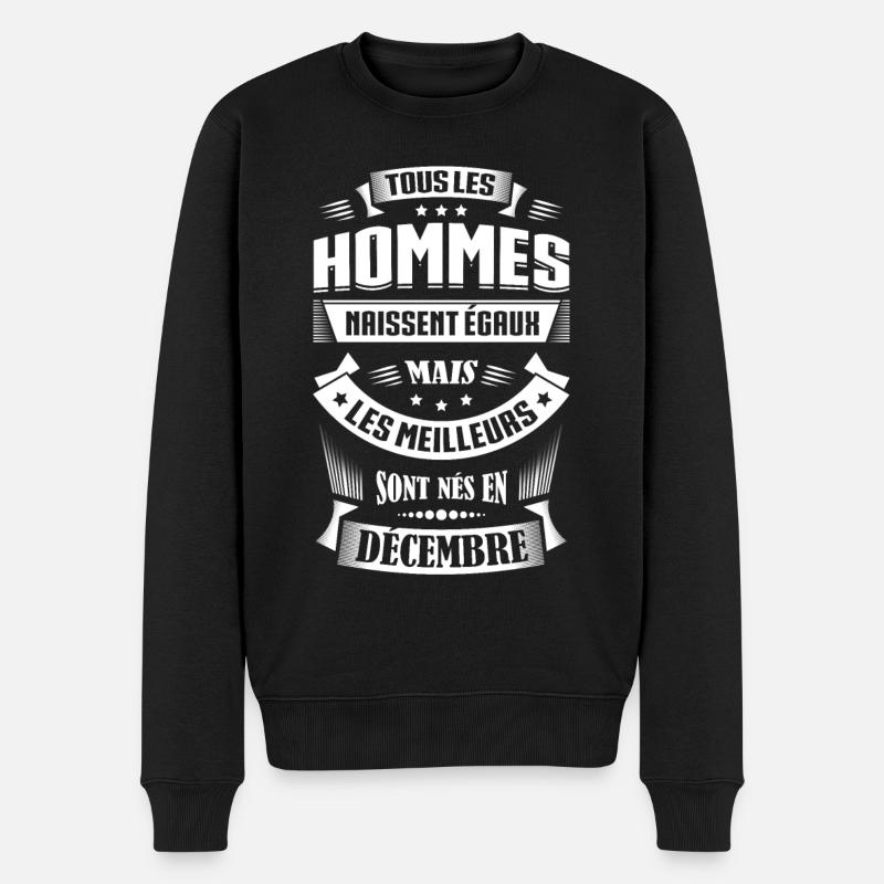 ANNIVERSAIRE HOMMES DÉCEMBRE - Pull Premium bio Homme - noir