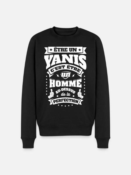 NOM - PRÉNOM - YANIS - Pull Premium bio Homme - noir
