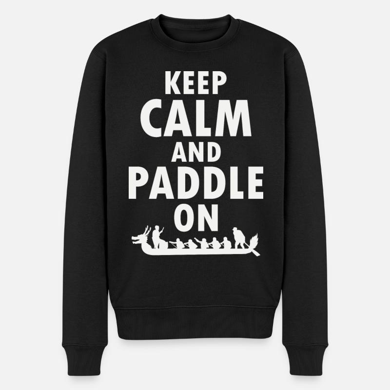 Drachenboot Racing Crew Paddlers Wassersport - Männer Premium Bio Pullover - Schwarz