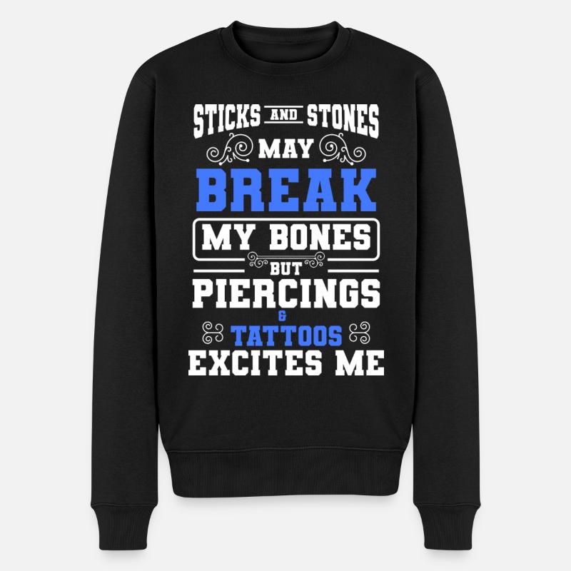 Piercing Job Körperschmuck Piercingstudio - Männer Premium Bio Pullover - Schwarz