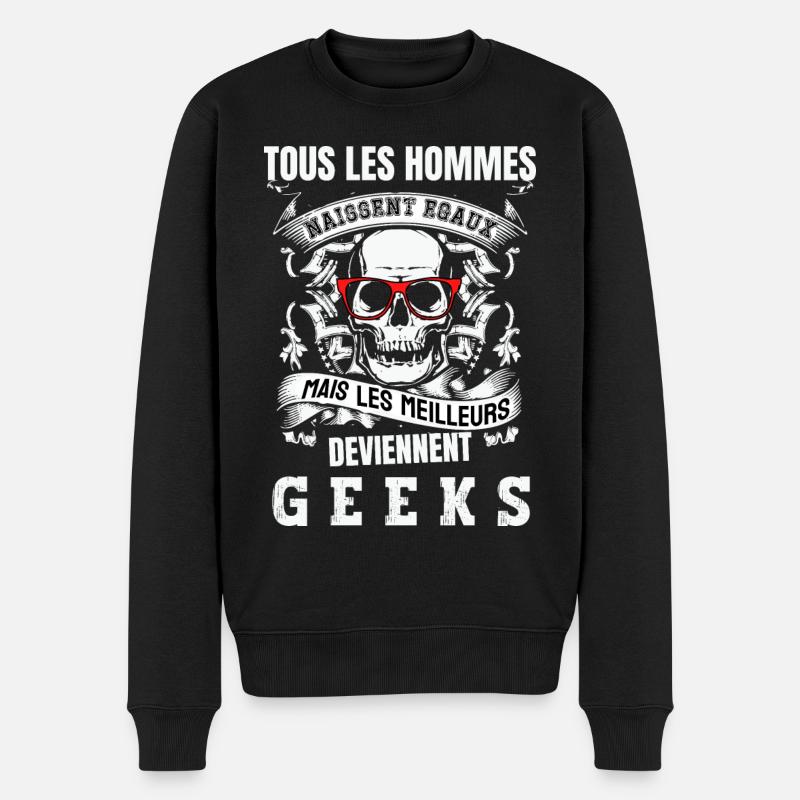 les meilleurs deviennent geeks - Pull Premium bio Homme - noir