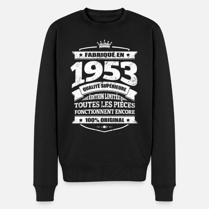 FABRIQUÉ EN 1953 - Pull Premium bio Homme - noir
