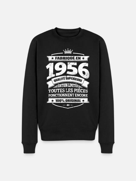 FABRIQUÉ EN 1956 - Pull Premium bio Homme - noir