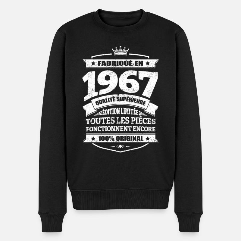 FABRIQUÉ EN 1967 - Pull Premium bio Homme - noir