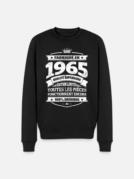 FABRIQUÉ EN 1965 - Pull Premium bio Homme - noir