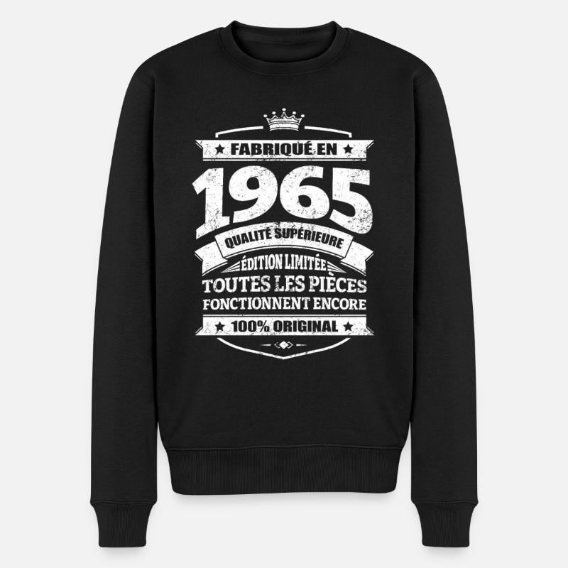 FABRIQUÉ EN 1965 - Pull Premium bio Homme - noir