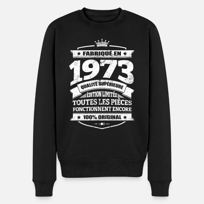 FABRIQUÉ EN 1973 - Pull Premium bio Homme - noir
