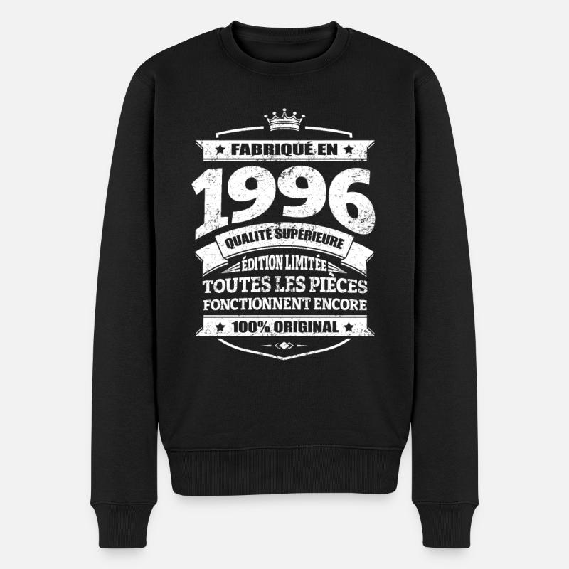 FABRIQUÉ EN 1996 - Pull Premium bio Homme - noir