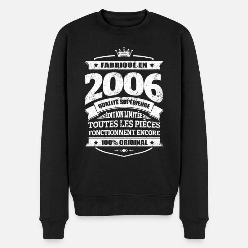 FABRIQUÉ EN 2006 - Pull Premium bio Homme - noir