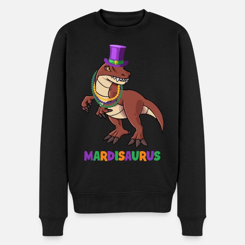 MARDISAURUS Mardi Gras Dinosaurus - Pull Premium bio Homme - noir