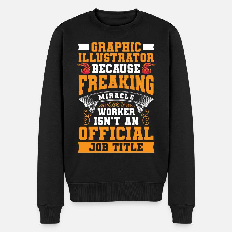 Dessinateur concepteur Dessin - Pull Premium bio Homme - noir