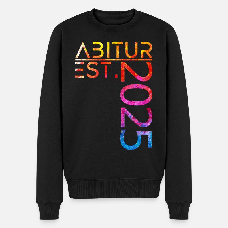 Abitur Est. 2025 - Männer Premium Bio Pullover - Schwarz