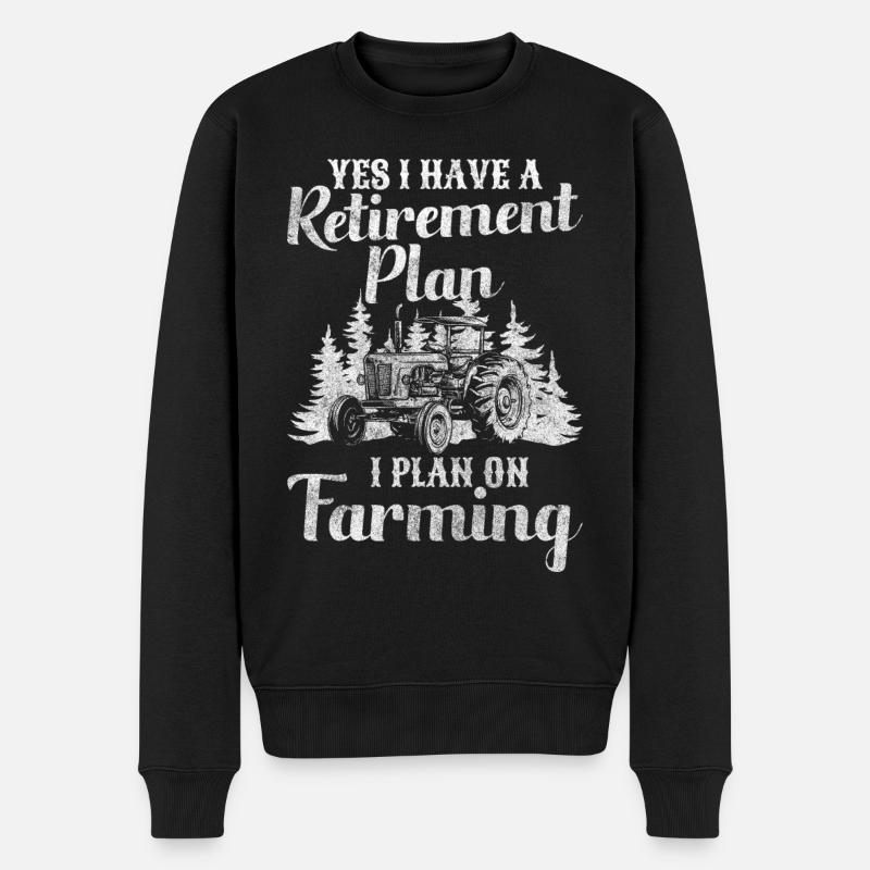 Farmer Profession Pitchfork Protest - Men's Premium Organic Jumper - black