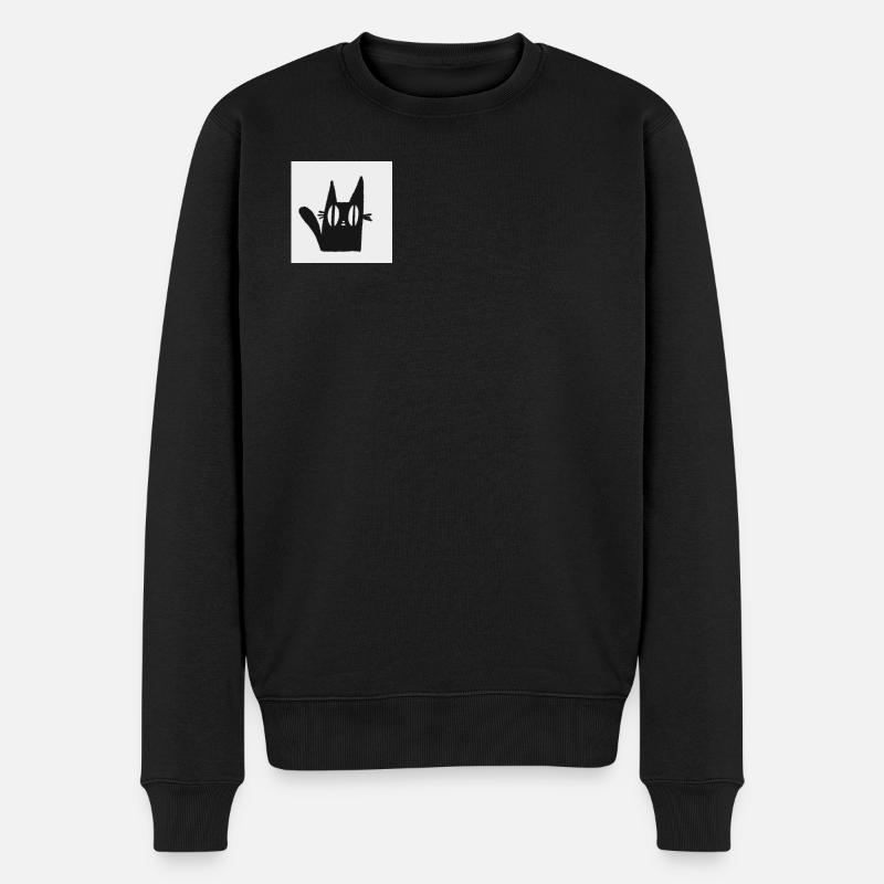 Mimi die schwarze Katze - Männer Premium Bio Pullover - Schwarz