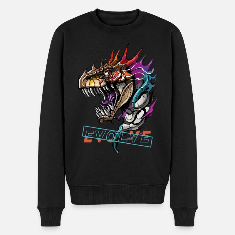 Dragon's Evolution Roar - Men's Premium Organic Jumper - black
