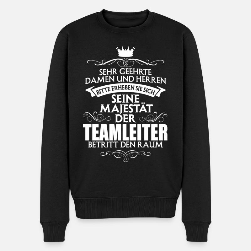 TEAMLEITER - Majestät - Männer Premium Bio Pullover - Schwarz