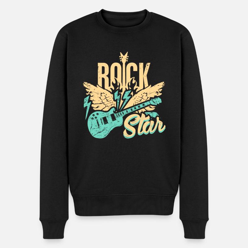Guitare électrique Rock Star - Pull Premium bio Homme - noir